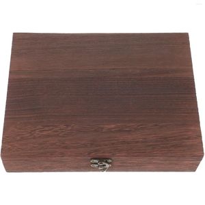 Bandeja de madera para envolver regalos, cajas organizadoras de joyas de madera, tapa con bisagras, caja de flores de jabón, tesoro de almacenamiento DIY