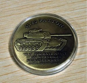 Regalos 1 unids/lote, moneda de desafío M-60 General George Patton, nuevo bronce antiguo.cx