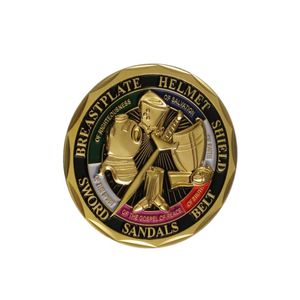 Regalos Armadura de Dios / Efesios 6-13-17 Christian Jesus Challenge Coin Gold.cx