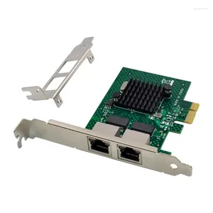 Adaptateur de serveur double port de carte réseau Gigabit Ethernet Compatible avec WOL PXE VLAN