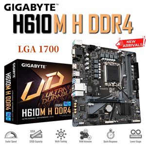 Gigabyte H610M H DDR4 Motherboard Intel H610 Support LGA 1700 12th Gen CPU D4 64GB RMA PCI-E4.0 M.2 Office M-ATX Mainboard NEW