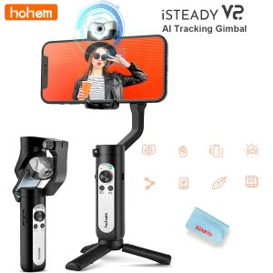 Gimbals Hohem Isteady V2 / X2 AI Smartphone Gimbal Stabilisateur avec Visual Tracking LED Video Light Auto Inception Dolly Zoom pliable