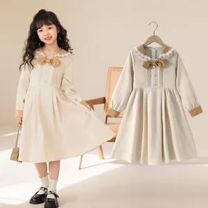 Robes coréennes pour filles, tenue une pièce à manches longues pour enfants en bas âge, collection automne et printemps, 2024