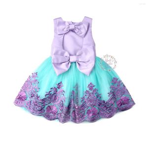 Vestidos de niña 6M-5Years Toddler Born Baby Kids Girls Dress Lace Bowknot Tulle Birthday Formal Wedding Party para disfraces