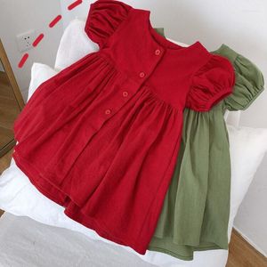 Fille robes bébé robe mode enfants vêtements d'été princesse filles solide bohème plage tout-petits décontracté rouge bleu