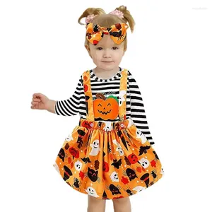 Robes de fille née Halloween tenue douce pour la peau à la peau de la peau à la peau à la peau de jupe à la jupe de jupe de jupe de jupe de jupe