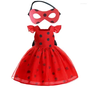 Robes de fille Cosplay bébé filles robe d'été à pois Bow petite princesse cadeau de fête d'anniversaire de noël 1-6 ans vêtements pour enfants