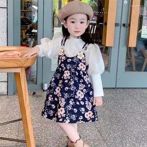 Robes de fille robe mode Version coréenne décontractée de la petite princesse costume deux pièces costume de bébé femme.