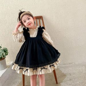 Robes de fille Flower Girls Automne Clothes Party for Sister Spanish Dress Lolita Toddler