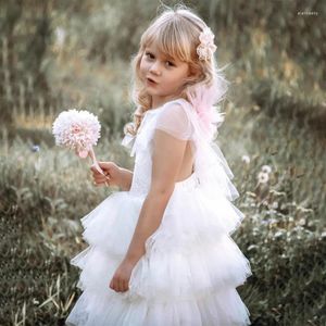 Robes de fille filles fleur broderie robe de princesse enfants hiver à manches longues vêtements de fête élégants enfants 3 4 6 7 8 ans mariage décontracté