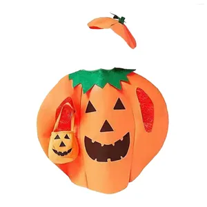 Robes de fille Halloween Pumpkin Robe Modeling Boys and Girls Assume Costume Costume Clothes 5