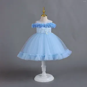 Robe de princesse pour filles, tenue une pièce sans manches, vêtements de fête d'anniversaire pour bébés de 0 à 12 mois