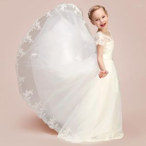 Fille robes princesse Tulle Junior robe de demoiselle d'honneur dentelle enfants pour mariage Pageant robes fleur 2023