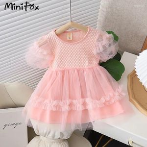 Vestidos de niña ProWow Baby Pink Pink Puffy Lace Princess Dress para niñas Fiesta de cumpleaños Labos para niños Summer