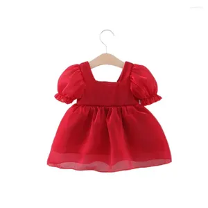 Robes de fille robe d'été Big Bow Kids Party for Baby Girls Style Style Children Children Costume