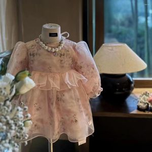 Robes de fille robe d'été pour filles version coréenne de la version imprimée pour enfants de gaze