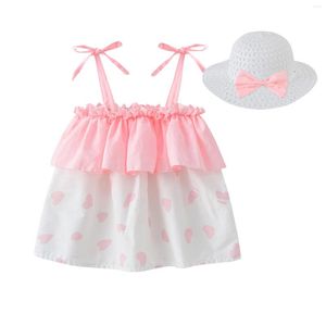 Robes de fille Thanksgiving robe bébé princesse enfants hors épaule florale coeur enfant en bas âge vêtements d'été noël taille 7-8