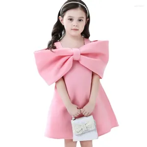 Robes de fille année enfant gros nœud rouge rose noir robe a-ligne fête princesse enfants pour filles vêtements de noël 1-11 ans CC029