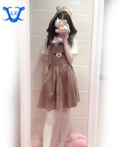 Girl Sauthomobes femmes039s kawaii rilkkuma robe mignon ours broderie cosplay robe lolita globale amovible hood28016958571340