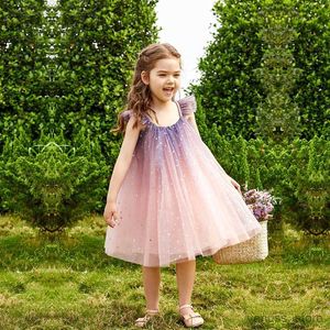 Robes de fille 2023 nouveau bébé filles robe fleur fête de mariage robe de princesse Slip dentelle gland Style bohème robe d'été vêtements décontractés robes