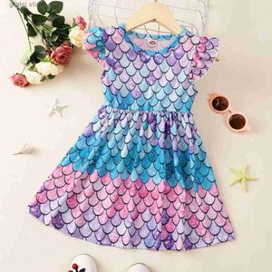 Vestidos de niña vestidos para bebés vestidos de cumpleaños sirena verano manga corta princesas vestidos de princesa ropa de moda barata 2 3 4 5 6 años