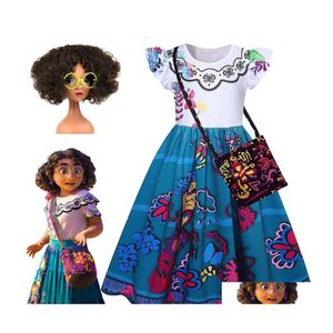 Vestidos de niña Niñas Encanto Encanto Carnaval Verano Niños Princesa Mirabel Vestido Fiesta de cumpleaños Juego de rol Traje Niños Vestidos de baile Dhlne