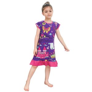 Vestidos de niña, pijama de manga corta de verano para niños, pijama para niña pequeña, vestido estampado en 3D, camisón de moda para bebé, camisón informal para niños