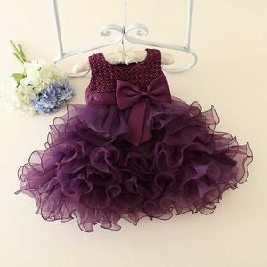 Robes de fille en couches rose bébé fille robe princesse violet mini fille robe fête petites filles vêtements pour 1 2 3 ans RKF194035