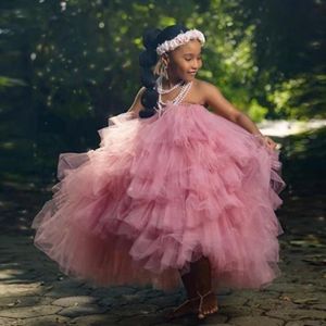 Vestidos de niña Lovely Ruffled Tulle Tutu Kids Dress Puffy Ball Gown Cute Baby Flower Girl Po Shoot Falda Custom MadeGirl's