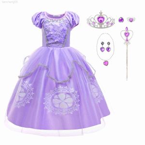 Robes de fille Papamax Sofia Princesse Habillez-vous pour les filles Raiponce Cosplay Venez Robe de fête d'anniversaire Longueur de plancher Robe de fête de Noël W0224