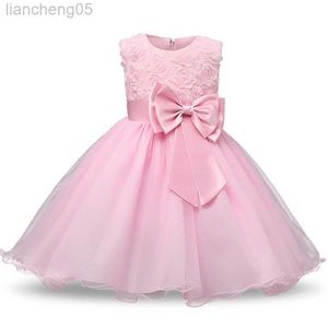 Robes de fille robe princesse fleur robe fille tutu de mariage de mariage fête des enfants robes enfants pour filles Noël viennent tout-petit