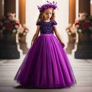 Robes de fille robe de fête de mariage pour enfants girl sequin Egant robes childrens anniversaire bal longue robe de 12 à 14 ans