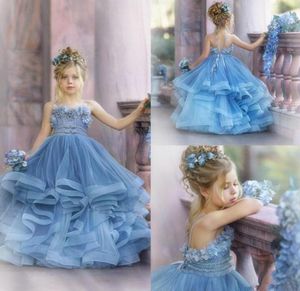 Girl039s robes 2021 Costume vintage Prom Kids For Girls Children Flower Princess Petal Dress Party Clothes Mariage 9648319