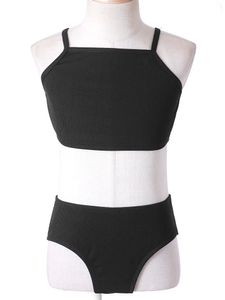 Bikini bikini traje de baño de dos piezas de trajes de baño jóvenes empuje hacia arriba removible bikini top bañera de baño bañeras sólidas de verano