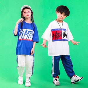 Filles garçons boutique tenues ensemble 2019 hip hop costumes de danse de rue enfants jazz vêtements d'été pour enfants garçon filles ensembles vêtements