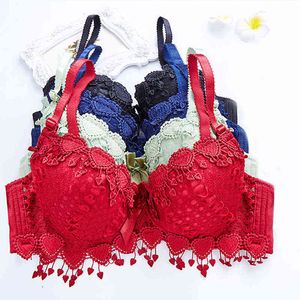 Filles pas cher soutien-gorge Super Push Up profond V soutien-gorge femmes 3/4 tasse soutien-gorge dentelle Sexy Lingerie orthèse sous-vêtements soutiens-gorge pour petit sein L220726