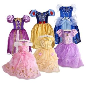 Robes de filles Costume Raiponce enfants Anna Aurora été robe de princesse fantaisie enfants Halloween fête d'anniversaire de noël 38 ans 231013