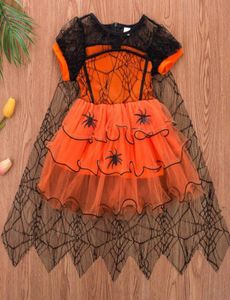 Girls Halloween Witches Fancy Dress Costume Witch Tiptig Kids Cosplay Party Baby Lace Rainbow Tiptifit Kids Party 05T4158141