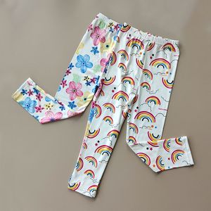 Leggings de niñas Niños Pantalones de lápiz de lápiz floral informal lindos pantalones del flaco pantalones para niños adolescentes