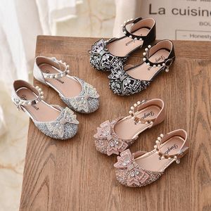 Filles princesse chaussures bébé enfants chaussures en cuir strass infantile enfant en bas âge enfants protection des pieds chaussures décontractées imperméables 21-35 f3MJ #