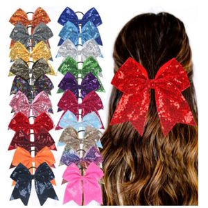 Girls 'Sequin Bow Hair Band Band de color sólido europeo y americano de color sólido