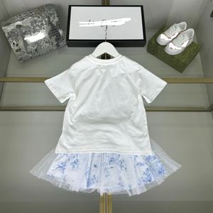 Costume de filles Summer 2024 Nouvelle robe d'été pour enfants Nouveau design Kids Robes pour filles vêtements bébé vêtements filles 2pcs cadeau d'anniversaire