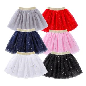 Girls Tutu Skirts Stars Glitter Tulle Pettiskirt Sequins Baby Dance Ballet Stage Skirts Mesh Gauze Party Mini Skirt Dancewear Costume Dressup Fancy Skirts