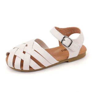 Sandalias tejidas para niñas, moda para niñas, zapatos de princesa para niños de fondo suave de punto para bebés, zapatos antideslizantes de primavera para niños, niñas G220418