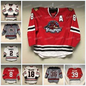 Maillot de hockey Gla MitNess Rockford IceHogs personnalisé AHL Ryan Stanton Jakub Pour D.J. Busdeker Brett Connolly Evan Barratt Alec Regula Ian