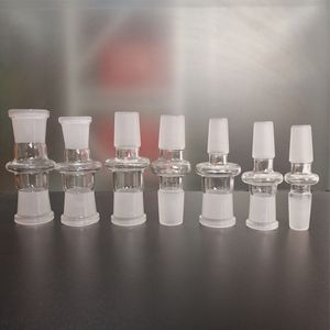 Accessoires en verre déroulant en gros adaptateur mâle à mâle femelle 14mm 18mm adaptateurs de tuyau de bong pour plates-formes pétrolières bongs