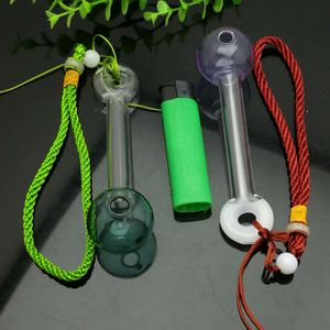 Hot nouveaux tuyaux en verre coloré faciles à transporter, verre Bong tuyau d'eau Bongs tuyaux accessoires bols, couleur livraison aléatoire