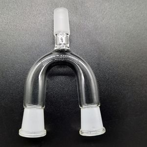 Adaptateur en verre 14mm 18mm mâle femelle accessoire de tabagisme adaptateurs à double bol deux tailles pour l'option narguilé Bongs tuyau d'eau