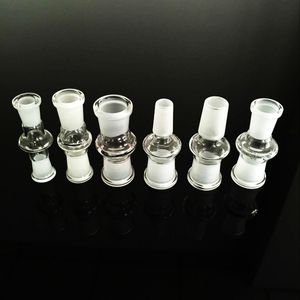 Adaptador de vidrio para pipas de agua, conector macho, cristalería de laboratorio transparente, se adapta a tuberías de agua de tamaños de 18mm, 14mm, 10mm, junta