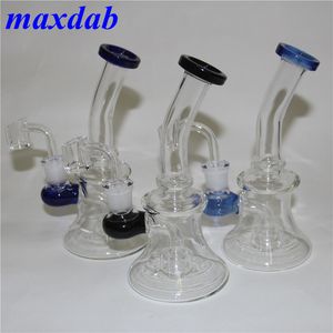 Mini Pipes À Eau percolateur barboteur tuyau narguilé avec 14mm quartz banger Dab Rigs Huile cire Rig Verre Beaker Bong